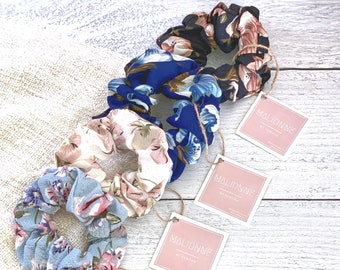 Flower Child Scrunchie Set | Floral Scrunchie Mix | Flower Scrunchies | Pastel Scrunchies | Colorful Scrunchy | Bridal Shower Scrunchie Gift