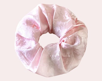 Rose 100% Silk Scrunchie | Mulberry Silk Scrunchie | Pink Silk Scrunchie | Floral Scrunchie | Soft Hair Tie | Organic Scrunchy | Bridal Gift