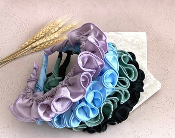 Antoinette Headband | Extravagant Headband | Ruffled Headband | Modern Headbands | Crown Headband | Bridal Accessory | Ruched Twirl Headband