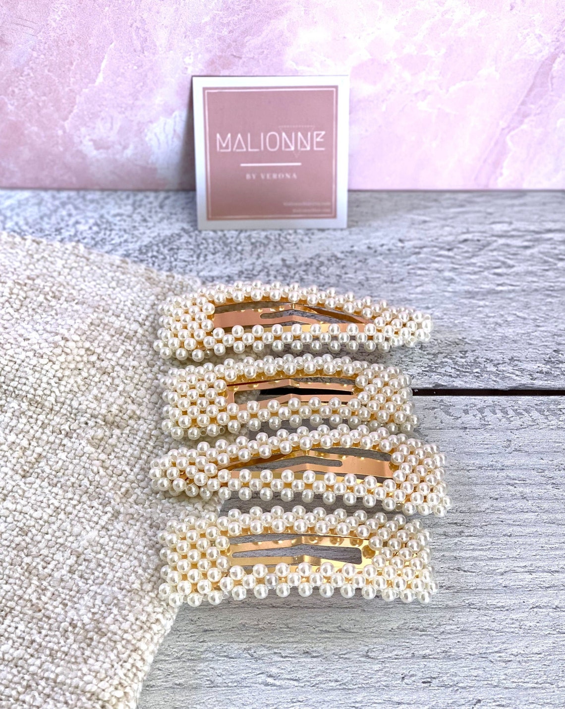 Retro Pearl Hairclip Set Vintage Pearl Hair Clips Pearl image 0