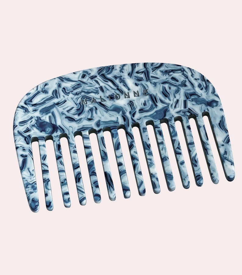 Ciel & Amélie Comb Set Porcelain Blue Comb Rainbow Comb Acetate Comb Resin Comb Marble Comb Travel Combs Colorful Women Gift Ciel Comb (Small)