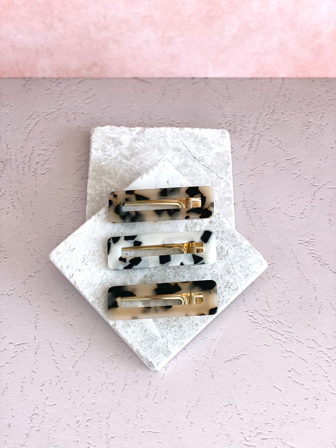 Tortoise Shell Hair Clip Retro Clip Speckled Hair Clips Geometric Hair ...