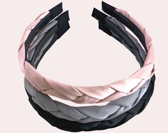Thin Braided Headbands | Narrow Headband | Braid Headbands | Nylon Headband | Casual Bridesmaid Gift | Neutral Thin Headband | Bridal Gift
