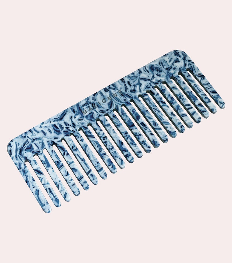 Ciel & Amélie Comb Set Porcelain Blue Comb Rainbow Comb Acetate Comb Resin Comb Marble Comb Travel Combs Colorful Women Gift Ciel Comb (Large)