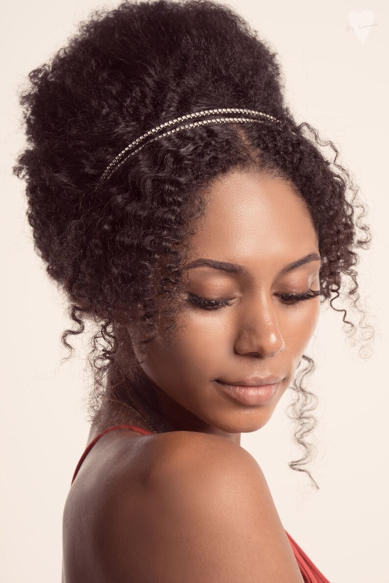 Elite Double Band Rhinestone Headbands Diamond Headbands Etsy UK