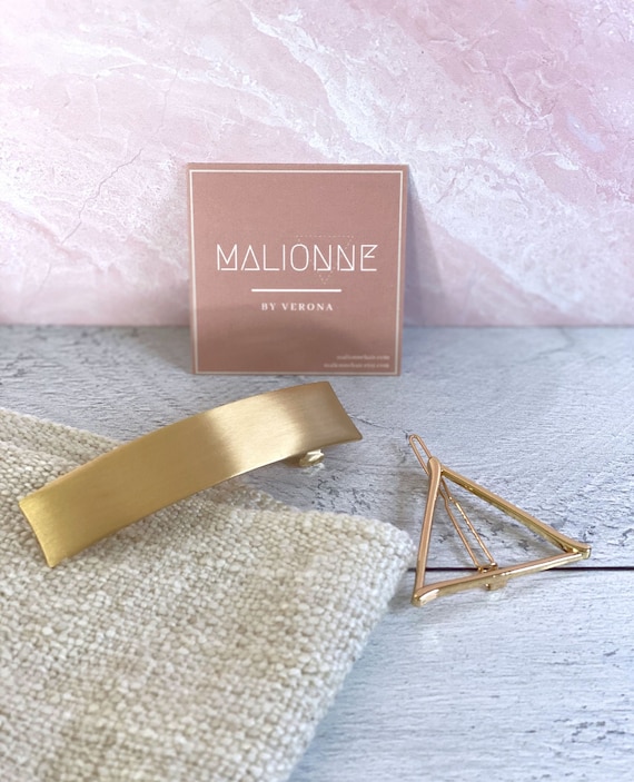 Gold triangle hair clip deals