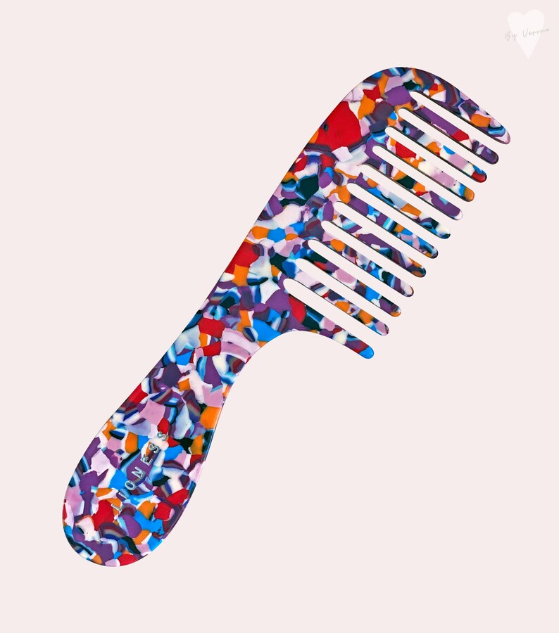 Ciel & Amélie Comb Set Porcelain Blue Comb Rainbow Comb Acetate Comb Resin Comb Marble Comb Travel Combs Colorful Women Gift Amélie Comb
