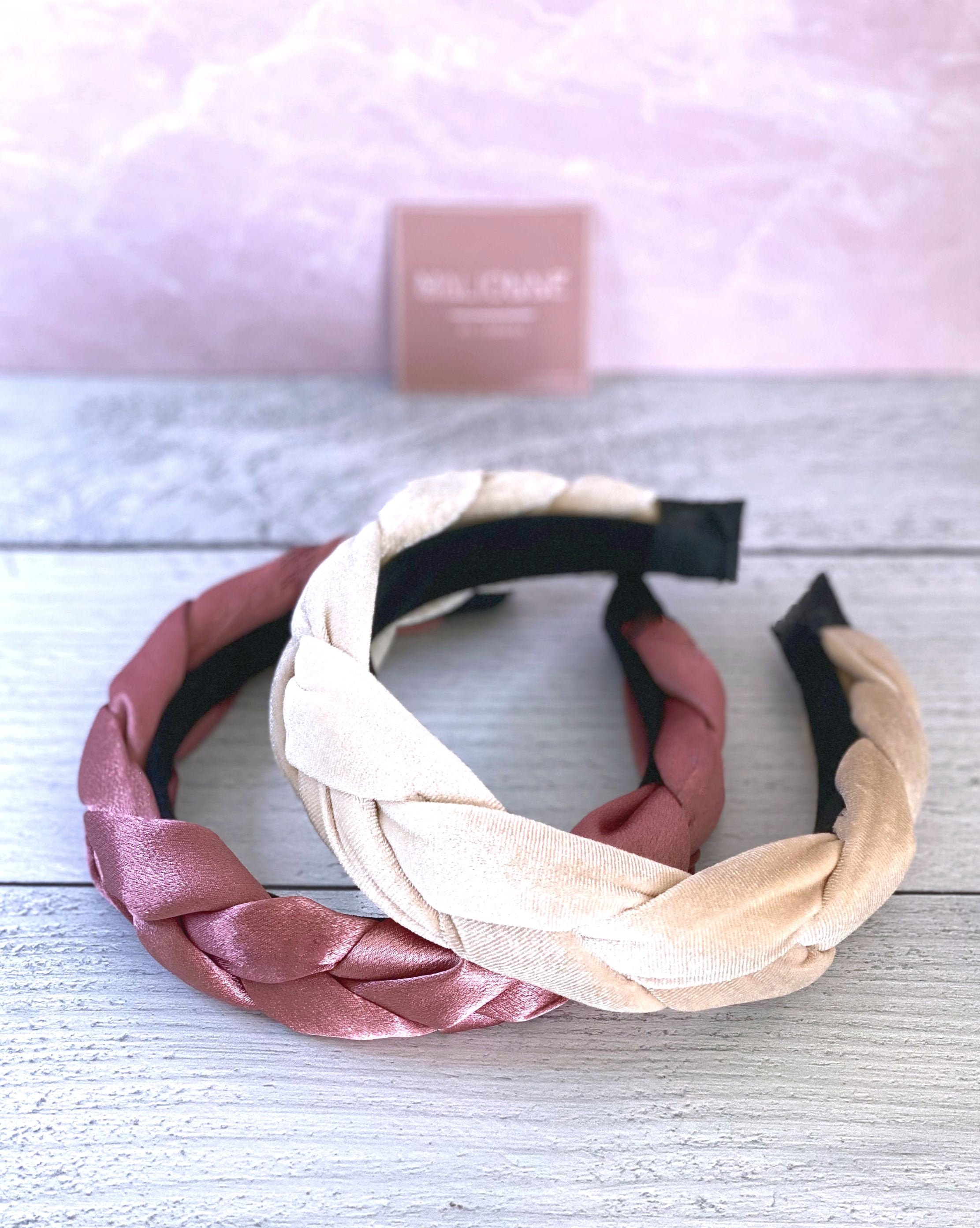 Nude Love Braided Headbands Velvet Headband Satin Headband - Etsy