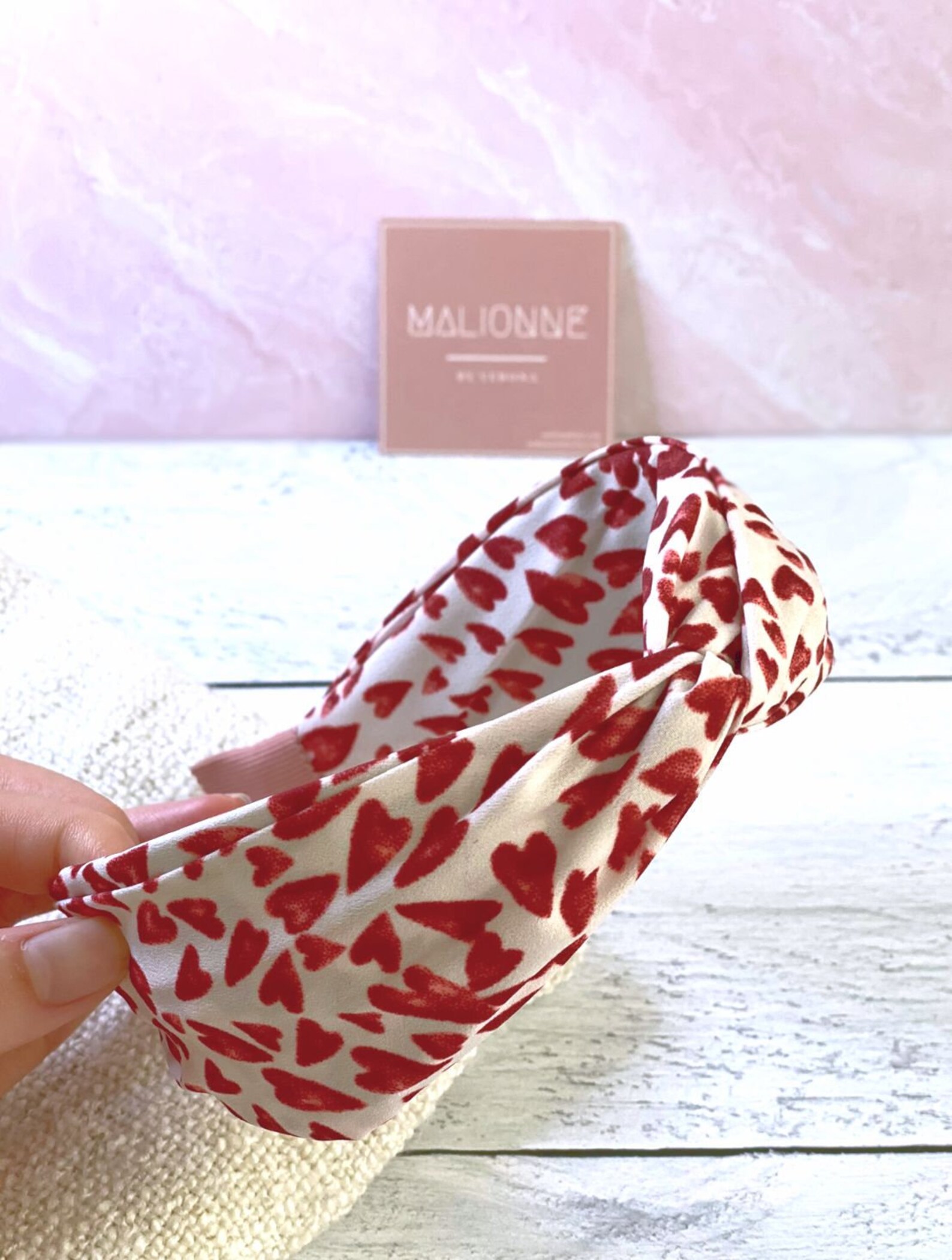 Valentine's Heart Headband Red Headband Wide Headband Etsy