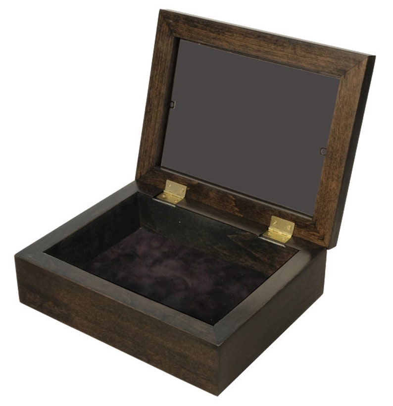 Hinged Keepsake Box with 5x7 Picture Frame Lid Etsy