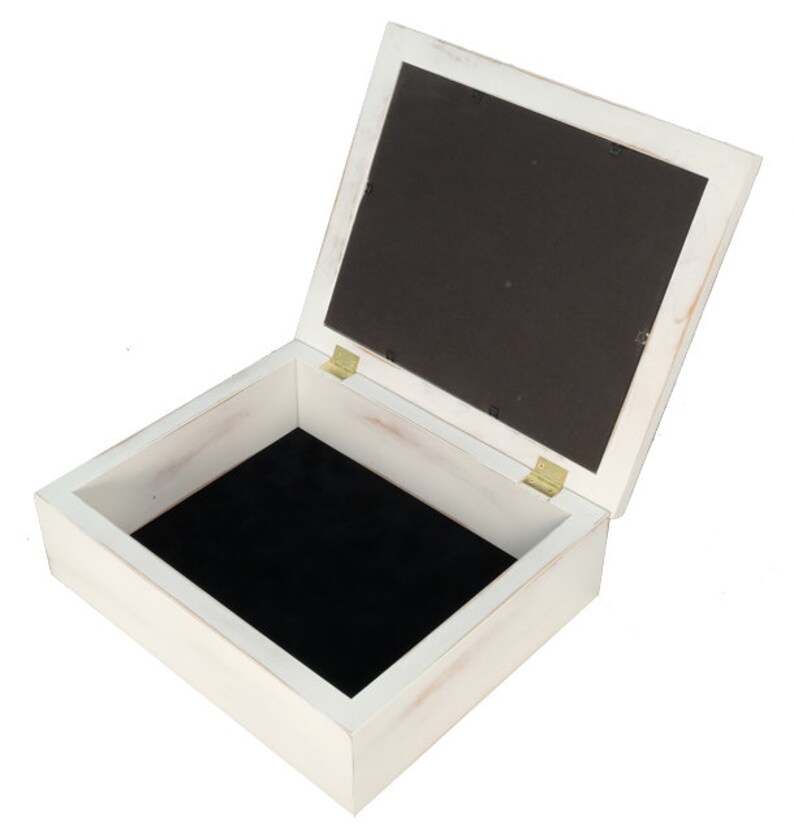 Hinged Keepsake Box with 5x7 Picture Frame Lid Etsy