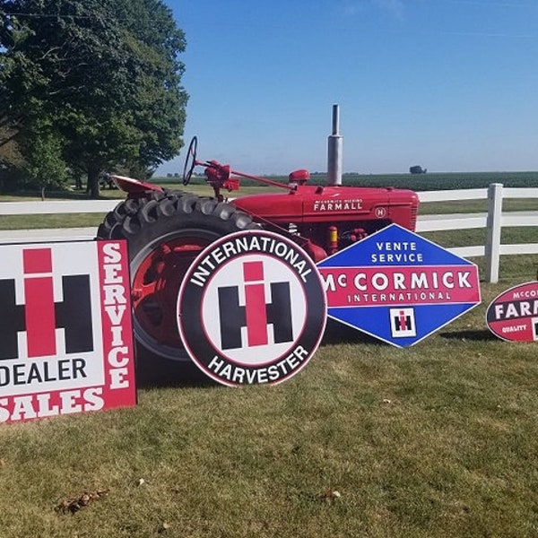 Vintage Style Advertising IH Farmall Tractor Farm Signs