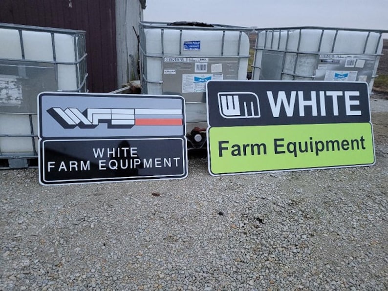 White Farm Equipment Advertising Signs - Etsy