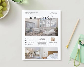 Minimalist Real Estate Flyer | Cream & White Elegant Canva Template