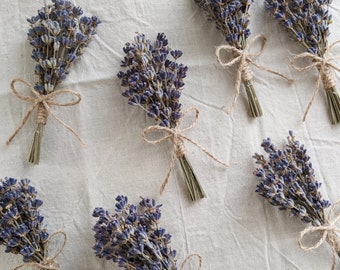 Dried lavender boutonnieres, rustic wedding boutonniere, buttonhole for man, boutonniere groomsmen.