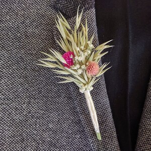 Personalized groomsmen boutonnieres Rustic wedding Buttonholes Dried flower boutonnieres Boutonniere mariage