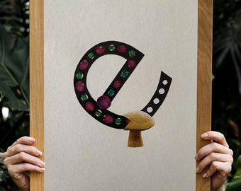 Original Collage Artwork, Mushman, Surreal Wall Art, Original Unique Art, Weird Art, Paper Collage Art, Magazine Collage, Surreal Artwork