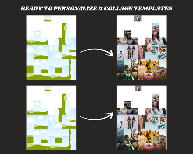 Game Photo Collage Template, Custom Photo Collage, Printable Photo ...