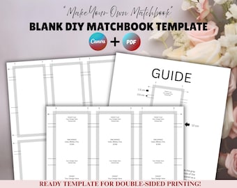 DIY Matchbook Template,Blank Matchbook Template,Custom Matchbook Favor,Party Favor,Bachelorette Favor,Printable Matchbook,Editable Matchbook