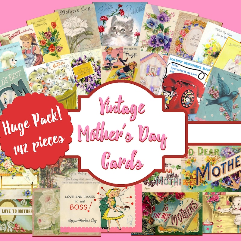 Vintage Mothers Day Card - Etsy