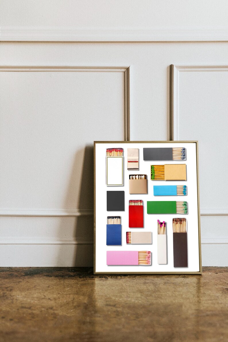 Matchboxes Patern Custom Matchbox Template DIY Canva Matchbook Poster First Anniversary ...