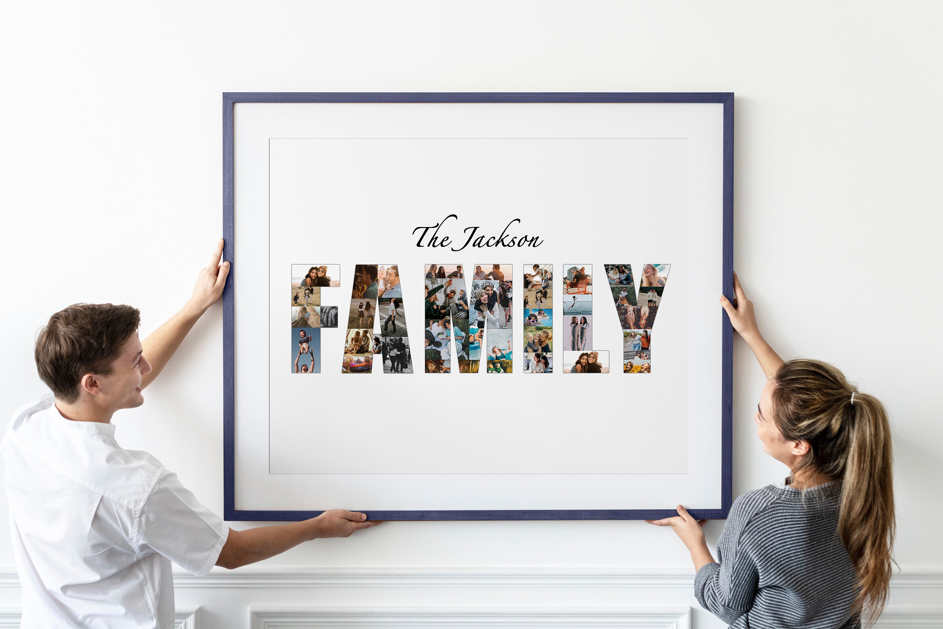 Family Photo Collage Custom Family Photo Personalized Family - Etsy