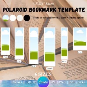 Anpassat bokmärke, bokmärkesmall, personlig, bokmärkesram i Canva, dra och släpp, redigerbart bokmärke i Canva, utskrivbart bokmärke, alla hjärtans dag bild 1