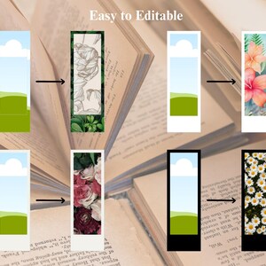 Anpassat bokmärke, bokmärkesmall, personlig, bokmärkesram i Canva, dra och släpp, redigerbart bokmärke i Canva, utskrivbart bokmärke, alla hjärtans dag bild 4