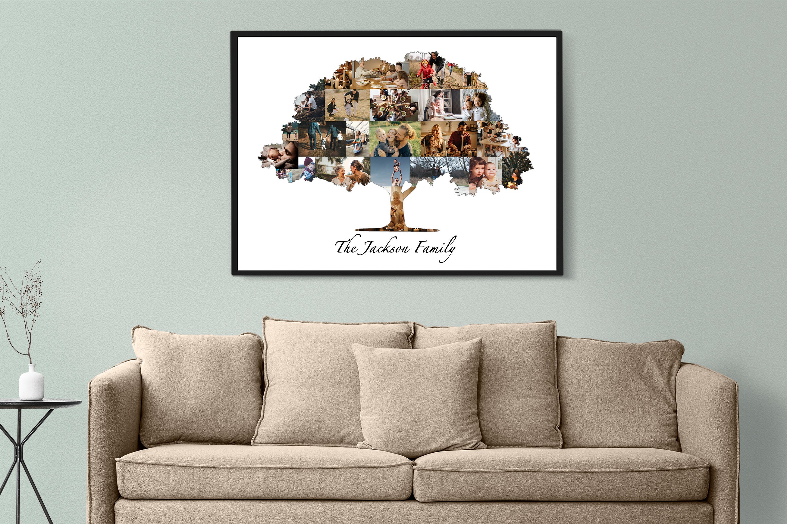Family Tree Collage, Custom Family Tree Photo, Personalized Family Tree ...