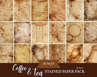 Papeles con manchas de café, papeles con manchas de té, diarios basura con manchas de café, páginas de diarios vintage con efecto grunge, adictos a los diarios basura, papeles imprimibles