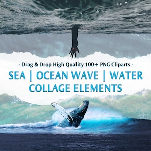 Cut Out Design Element, Ocean Wave Cliparts, Surreal Collage Creator, Commercial Use Png, Sea Cliparts, DIY Sea Photos, Collage Art Maker