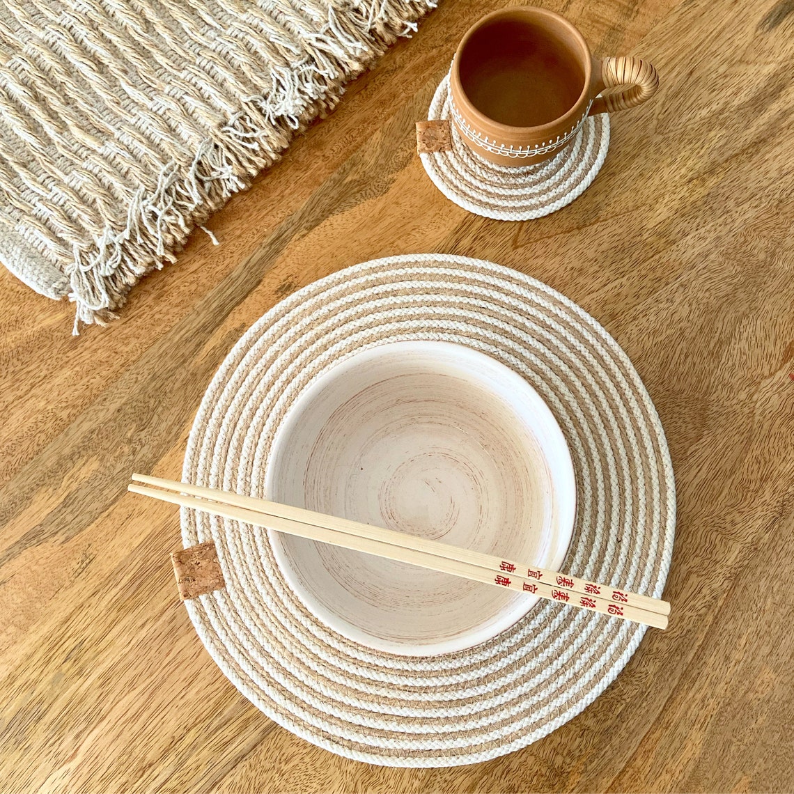 Placemat Rope Jute Placemat Individual Placemat Etsy
