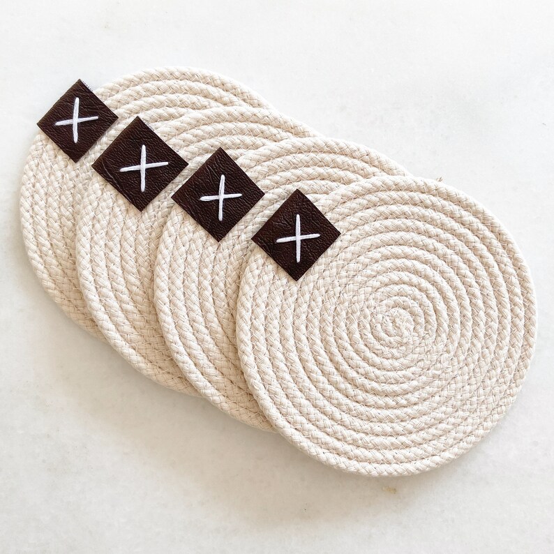 Coaster Rope Coaster Natural Beige Rope Individual Etsy Australia