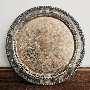米国製 Leonard Silver ギャラリートレイ シルバートレー 33cm Leonard Silver Tray - Etsy