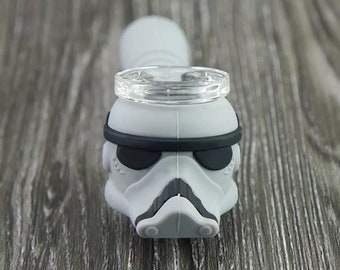 4/" Star Wars Smoking Silicon Hand Pipe w// glass bowl