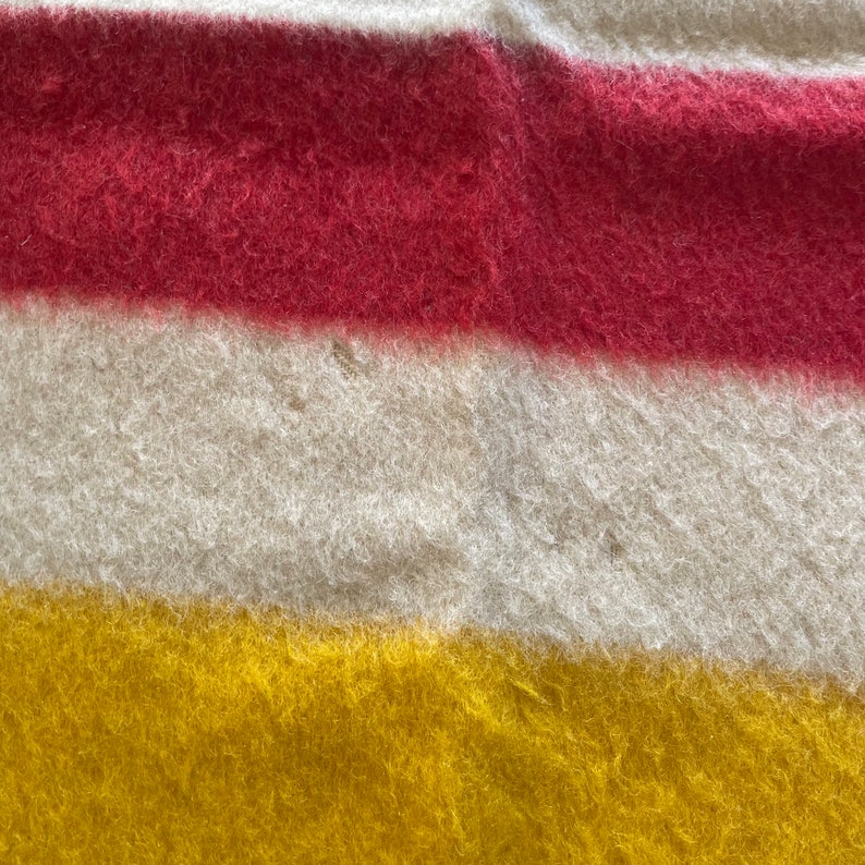 Vintage Hudson Bay Wool 4 Point Blanket Authentic Made in England 90X70