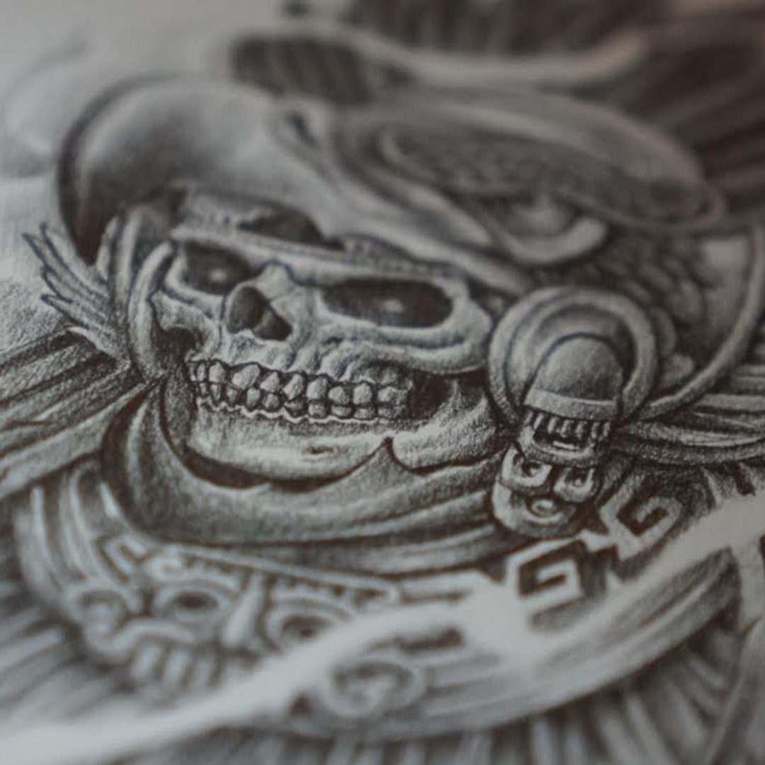 Aztec Eagle Warrior Tattoo Design - Etsy New Zealand