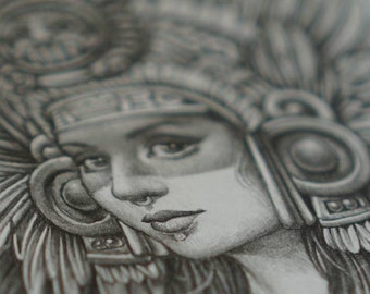 Aztec Princess Tattoo Design