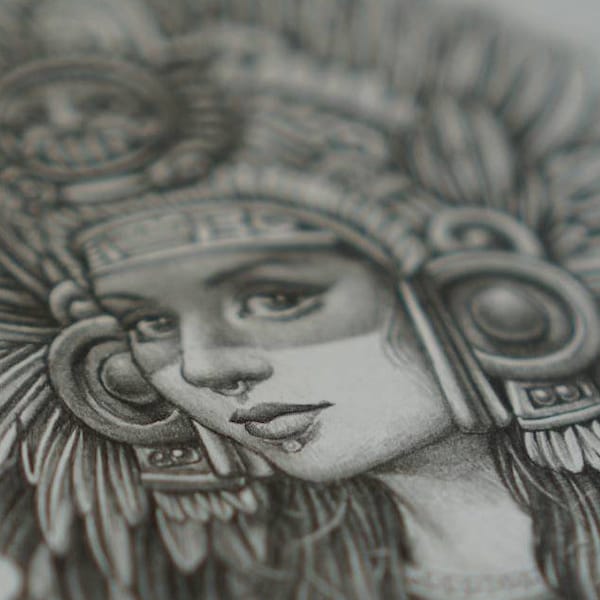 Aztec Princess Tattoo Design