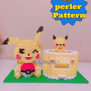 3D Perler Beads Pattern Desktop Pencil Accessories Holder