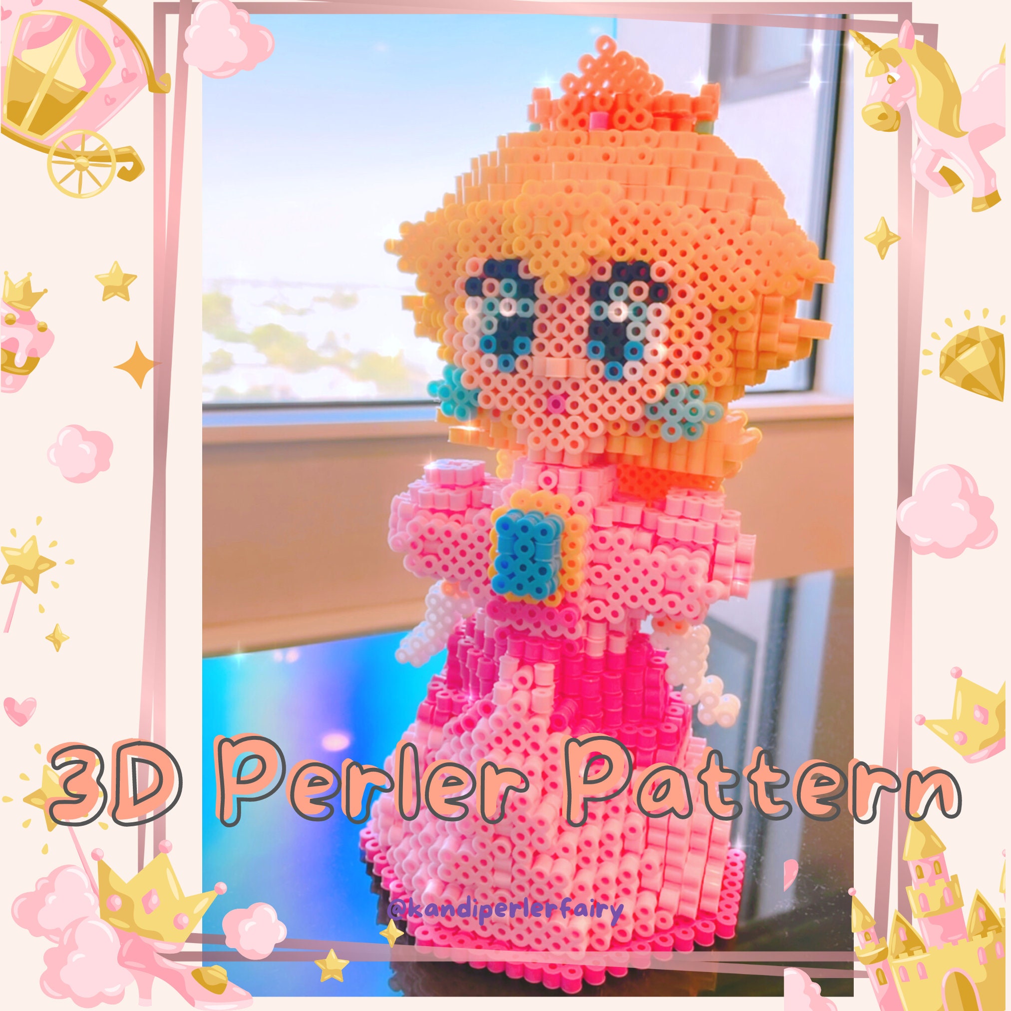 Princess Peach Perler Beads 5mm