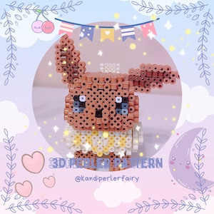 Sofort Download! Bügelperlen 3D Muster Kawaii Hase