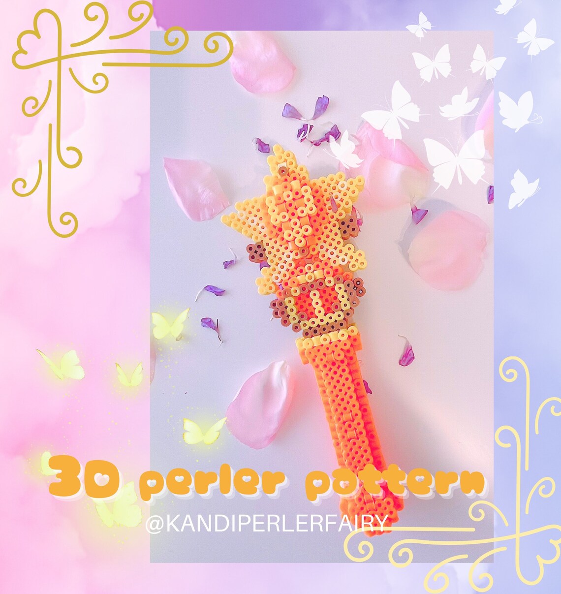 Instant Download 3D Perler Beads Pattern to Build This CUTE Anime Star