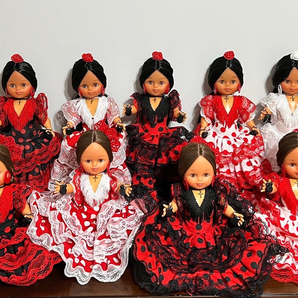 Spiritual Gypsy Flamenco Doll. Comb. 13 inch/32 cm. New. Handmade Vintage Gypsy Dress. Gift, Decoration, Collection Doll