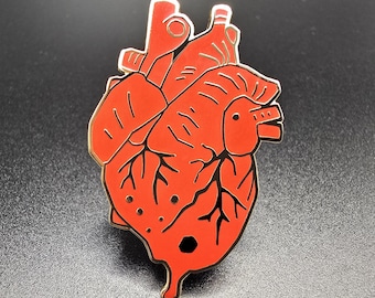 Human Bleeding Heart 1.5" Hard Enamel Pin