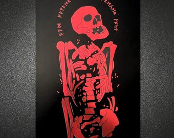 Father's Bones Art Print (Red Foil) 11" x 17" Physical Print