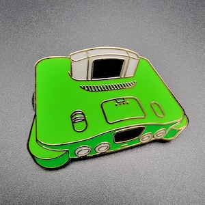 Green N64 Console - 1.5&quot; Hard Enamel Lapel Pin