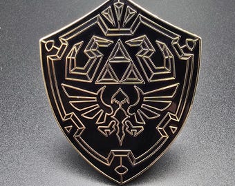 Hylian Shield - Black 2" Hard Enamel Pin