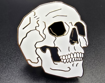 Human Skull 1.5" Hard Enamel Pin