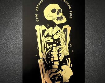 Father's Bones Art Print (Gold Foil) 11" x 17" Physical Print